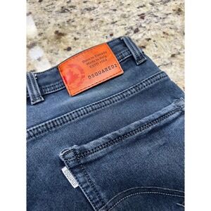 Dsquared2 Mens Straight Leg Blue Denim Jeans Medium Wash Made in Italy Size 30